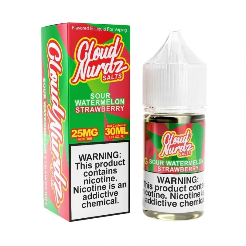 Cloud Nurdz Salts | Sour Watermelon Strawberry 