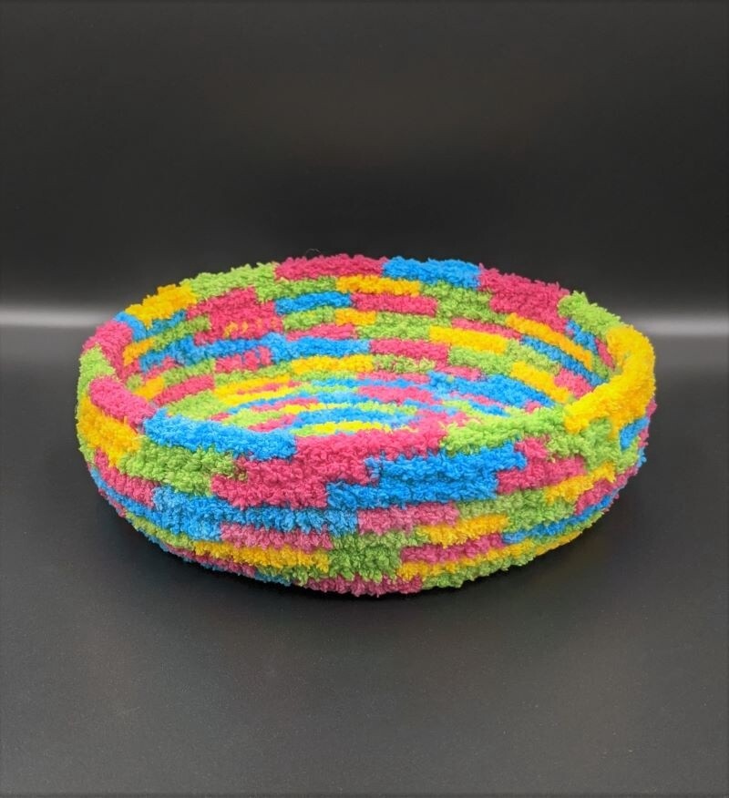 Woven basket multi coloured