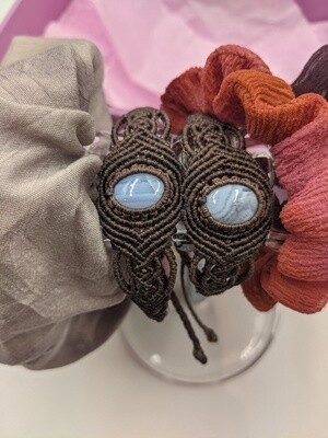 Bear Spirit Blue Lace Agate bracelet