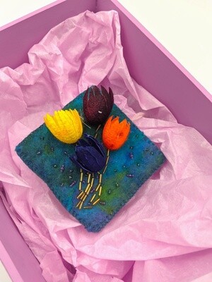 Silkworm Cocoon Brooch
