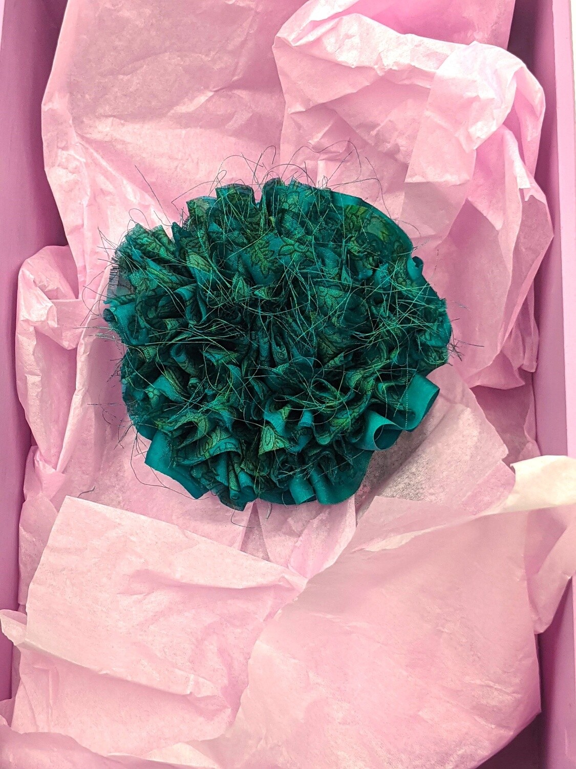 Shabby Chic Brooch, Colour: Teal