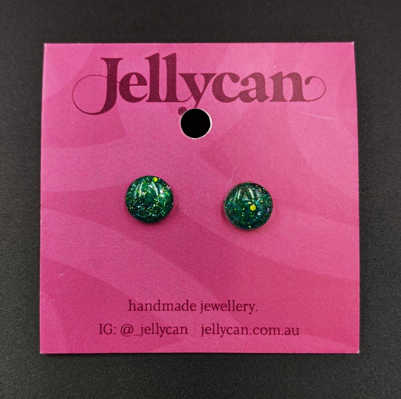 Mini Resin Studs, Colour: Green