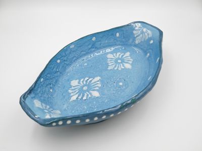 Aunty Michelle- Blue Platter