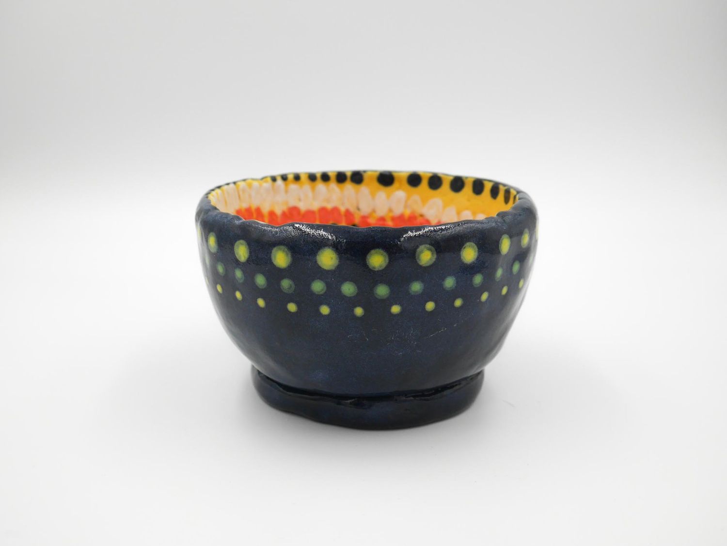 Aunty Michelle -Bowl Small Black with Dots