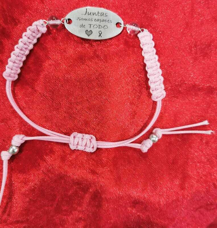 PULSERA ROSA PLATA