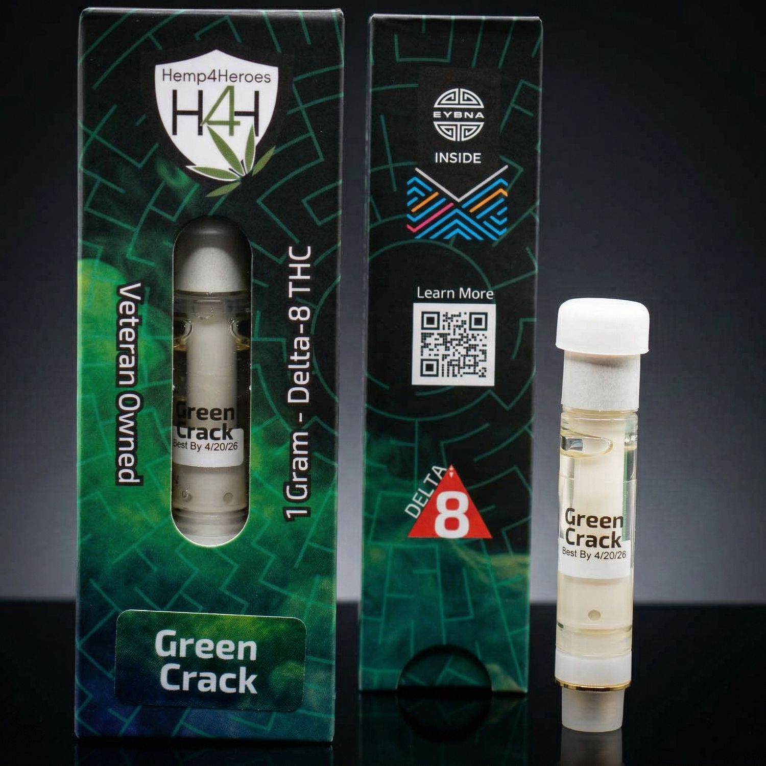 Delta 8 THC - Eybna Cartridge - Green Crack 1g