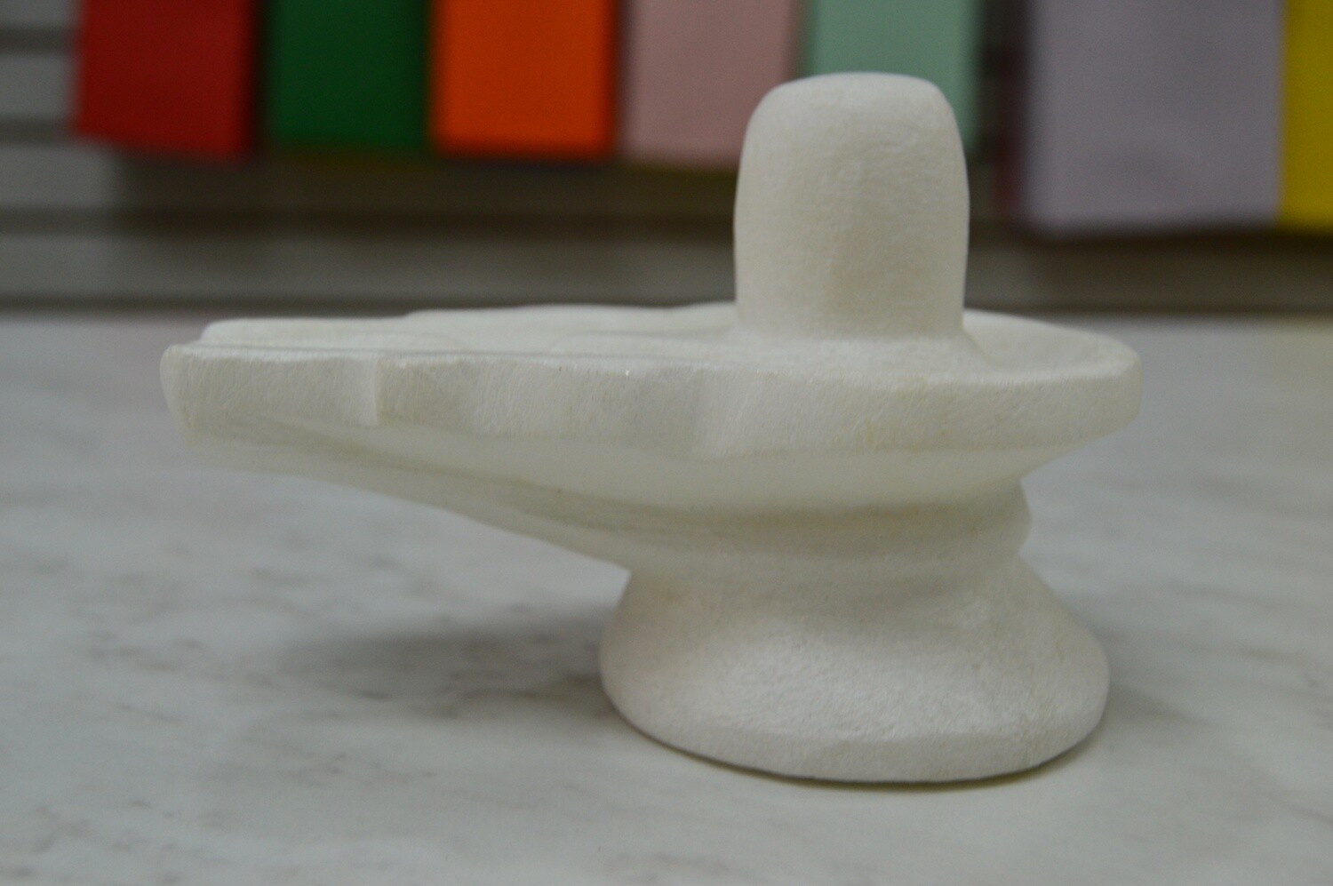Shiva Lingam, SIZE: 4 inch, COLOR: White