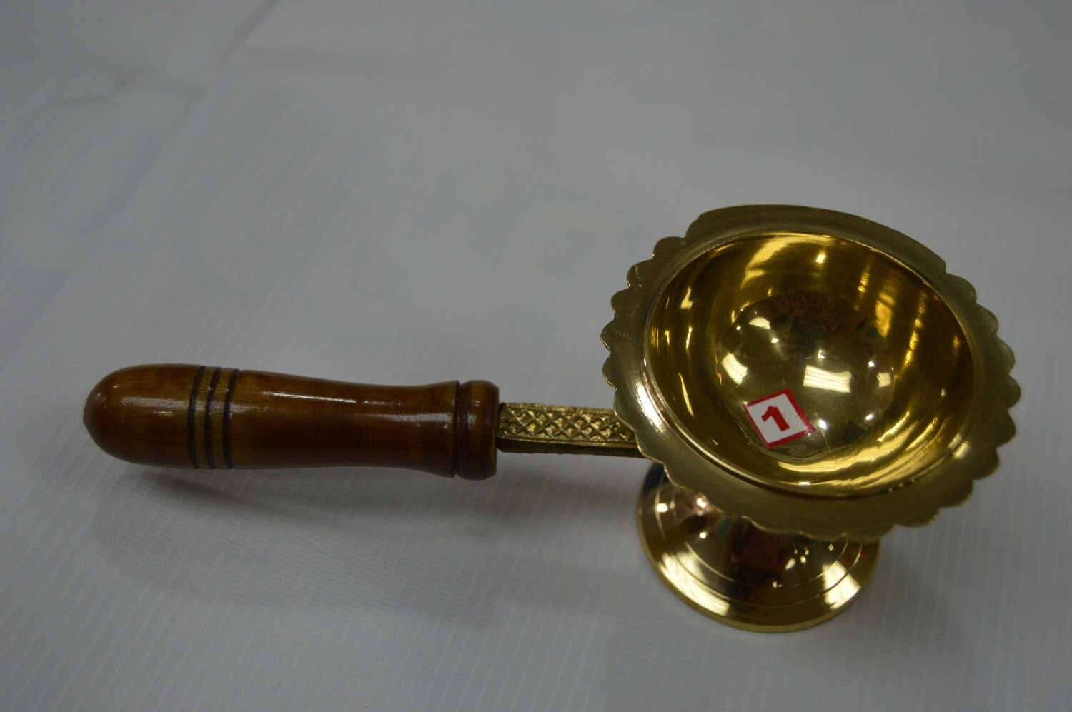 Wooden handle diya