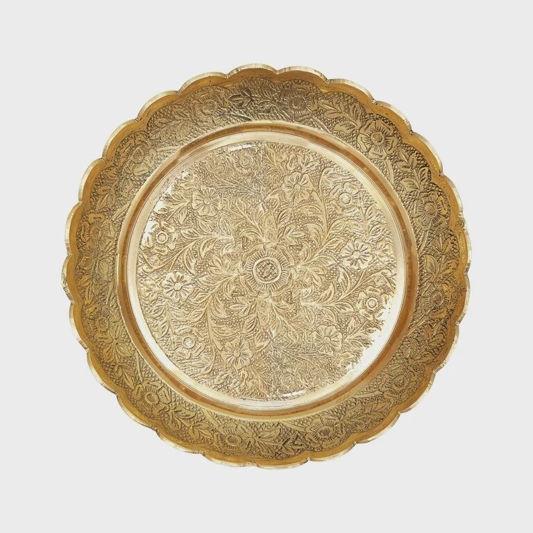 Brass Chandan Plate Med