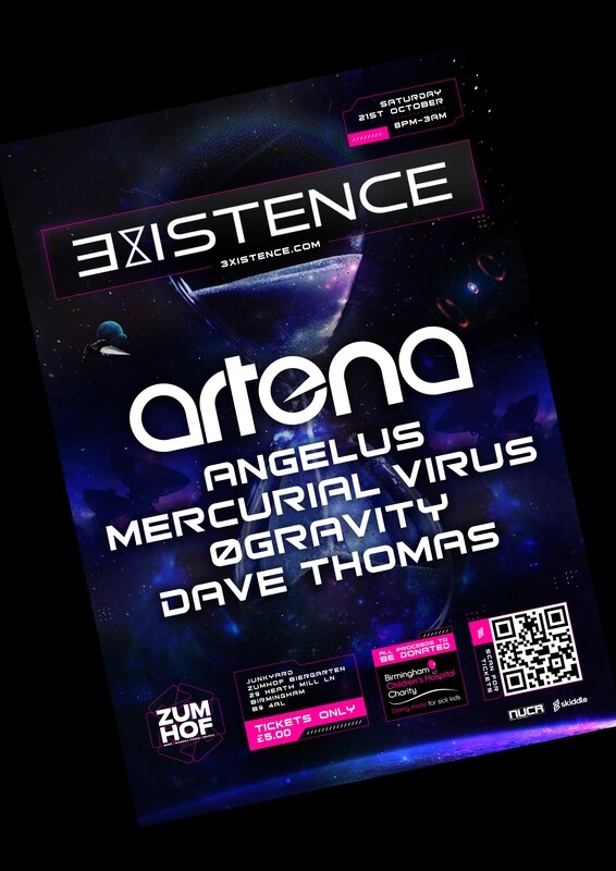 Existence launch night A2 size poster
