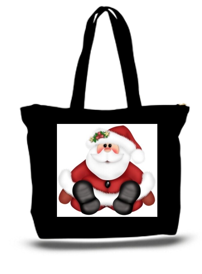 Large  Tote Grocery & Stuff Bag Santa Claus