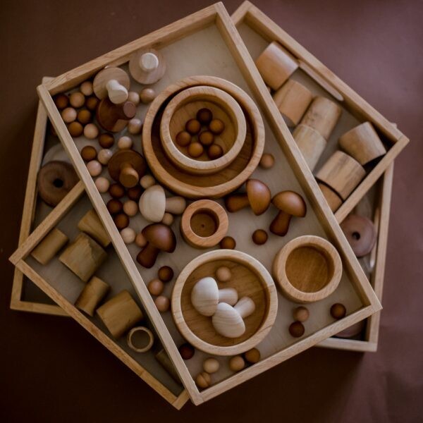 Montessori trays set of 3