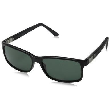 TAG Heuer Legend 9381 301 Rectangular 58mm Lens Acetate Frame Sunglasses - Black / Green