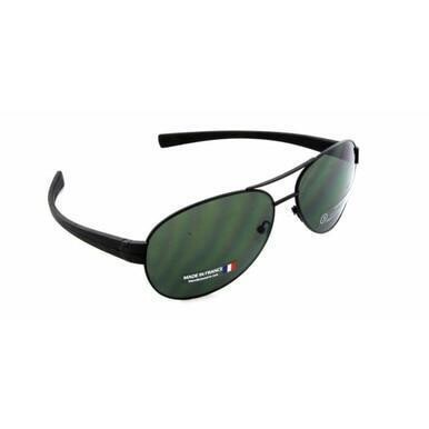 TAG Heuer 0256-301 LRS Black Aviator 64mm Green Lens Sunglasses