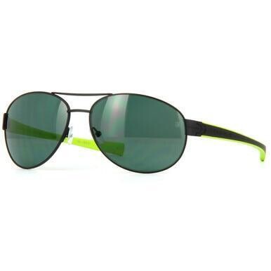 TAG Heuer LRS 0253 309 Black / Green 62mm Polarized Green Lens Aviator Sunglasses