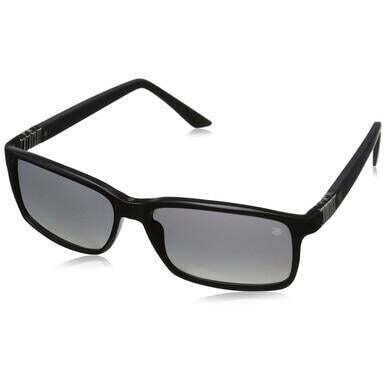 TAG Heuer Legend 9381 101 Rectangular Lens Acetate Frame Sunglasses - Matte Black / Gradient Grey
