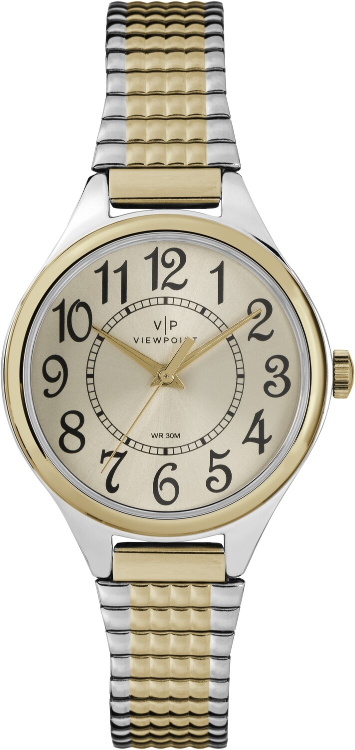Viewpoint by Timex CC3D82500 Women's Two-Tone Stainless Steel Expansion Band Watch