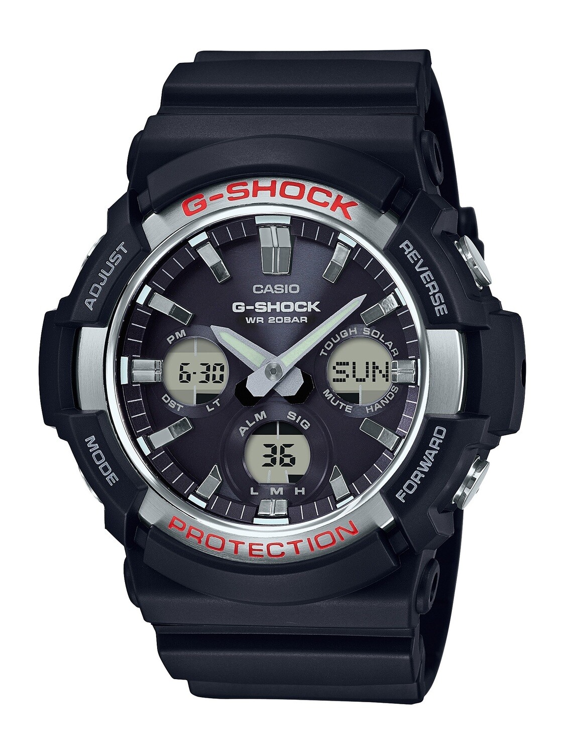 Casio Men's 'G SHOCK' Quartz Resin Casual Watch, Color Black (Model: GAS-100-1ACR)