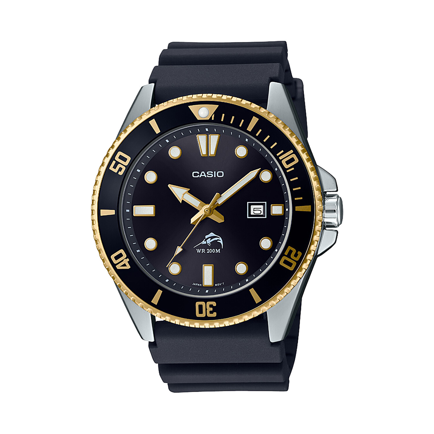 Casio Men's Diver Inspired Black Resin Strap Watch