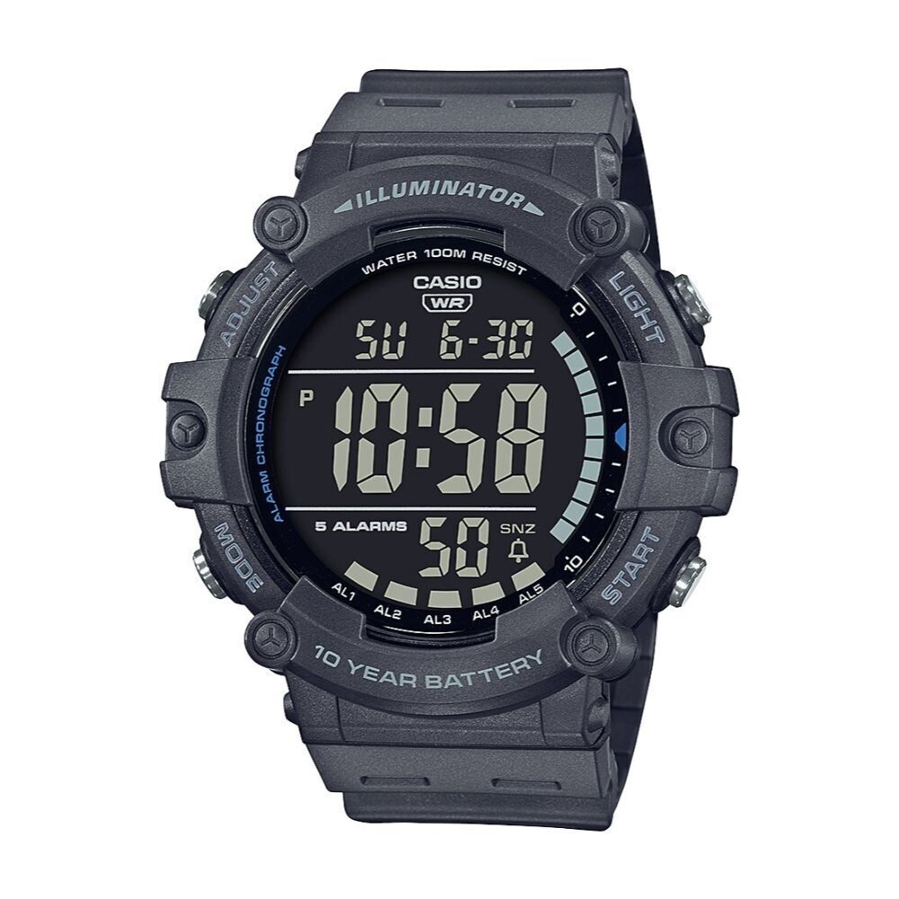 Casio Men's AE1500WH-8AV Wide Face Black Digital Grey Resin Strap Watch