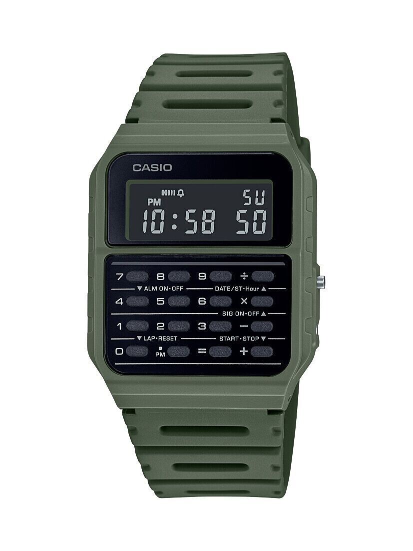 Casio Men's Green 8 Digit Calculator Watch