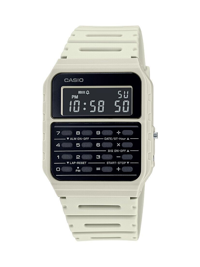 Casio Men's White 8 Digit Calculator Watch