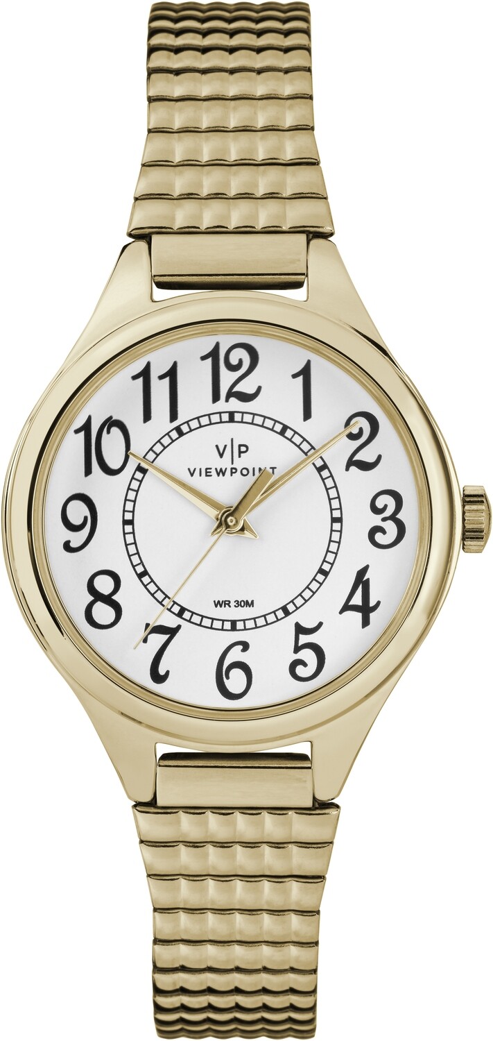 Viewpoint by Timex CC3D82200 Women's Gold-Tone Stainless Steel Expansion Band Watch