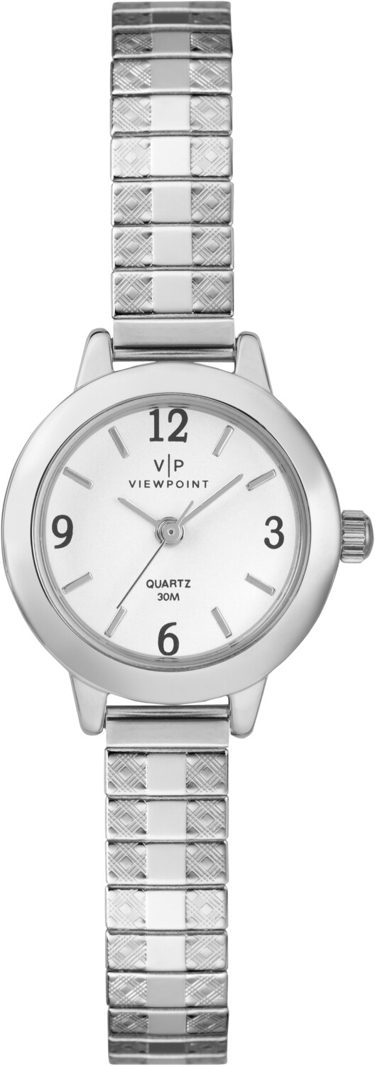 Viewpoint by Timex CC3D83300 Women's Silver-Tone Stainless Steel Expansion Band Watch