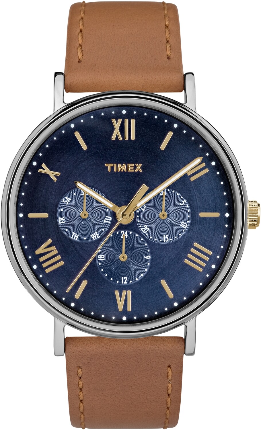 Timex Unisex Southview 41mm Multifunction Leather Strap Watch