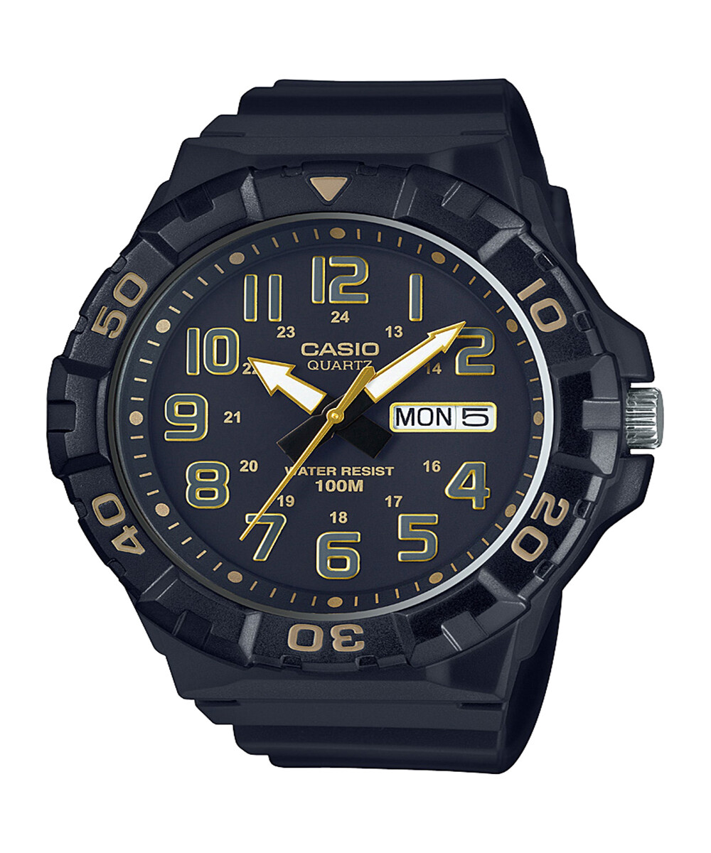 Casio Men's 'Diver Style' Quartz Resin Casual Watch, Color Black (Model: MRW-210H-1A2VCF)