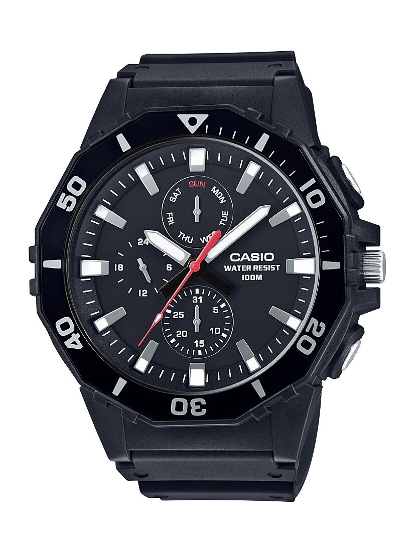 Casio Men's 'Sports' Quartz Resin Casual Watch, Color Black (Model: MRW-400H-1AVCF)