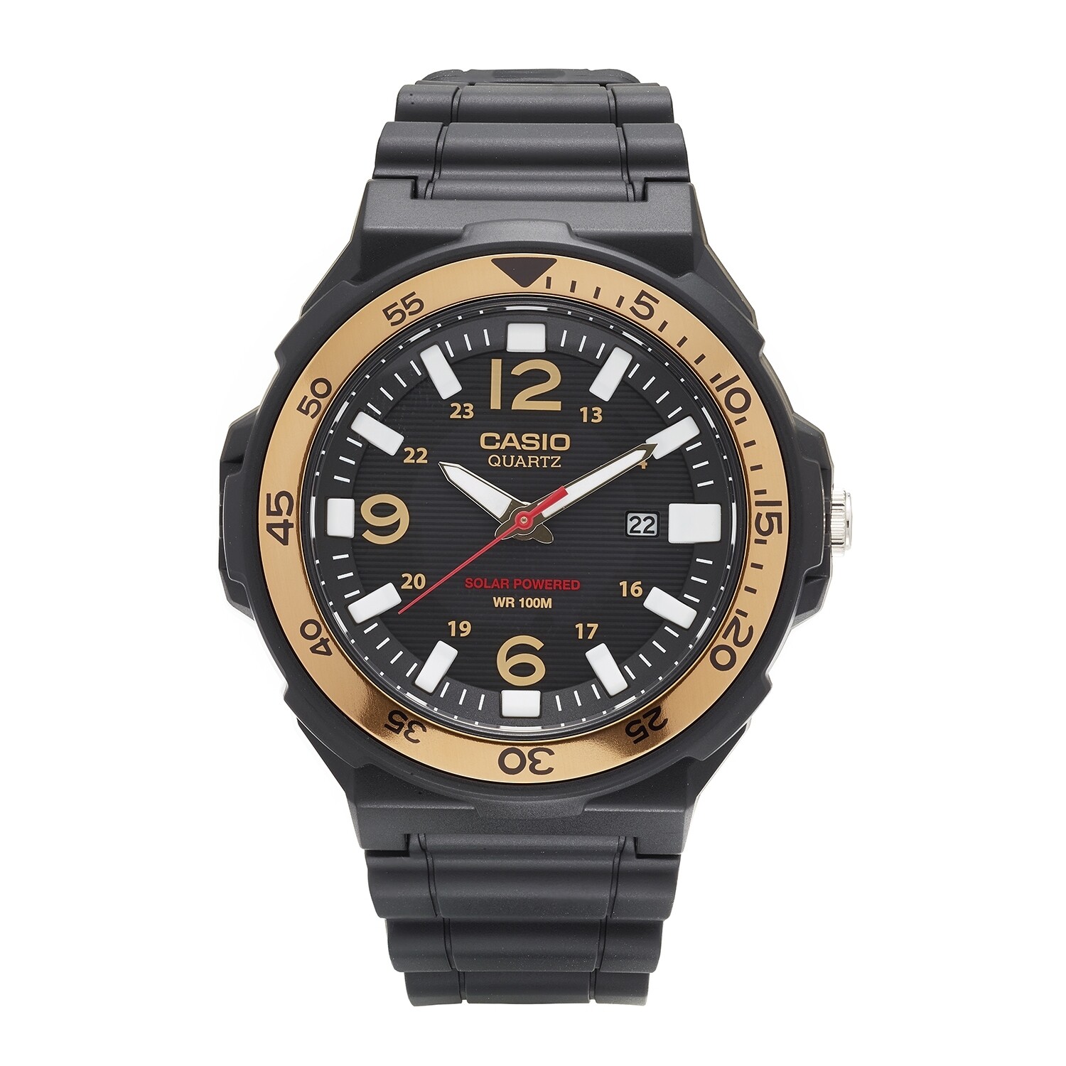 Casio Men's 'Solar Powered' Quartz Resin Watch, Color Black (Model: MRWS310H-9BV)
