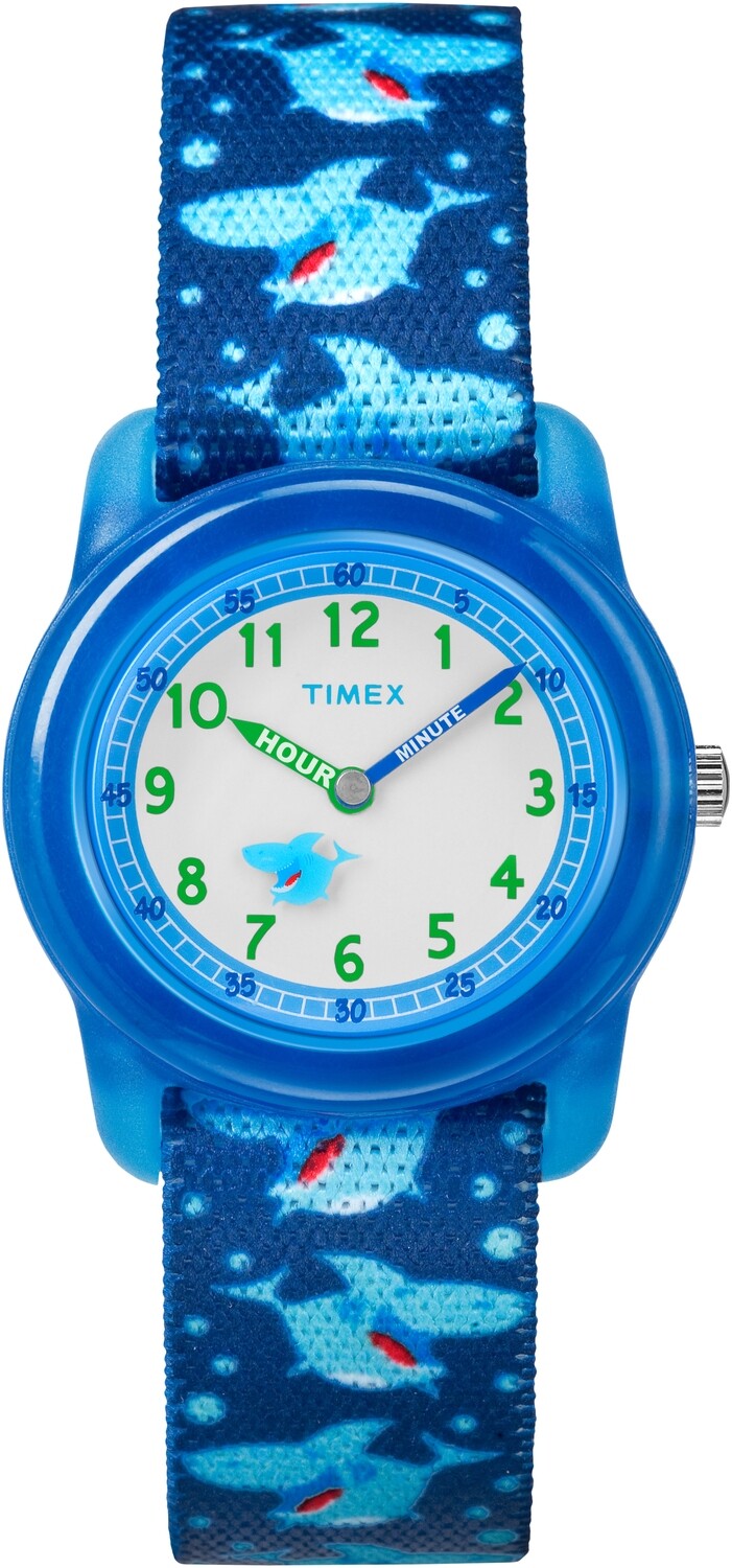 Timex Youth TW7C13500 Blue Sharks Nylon Strap Watch