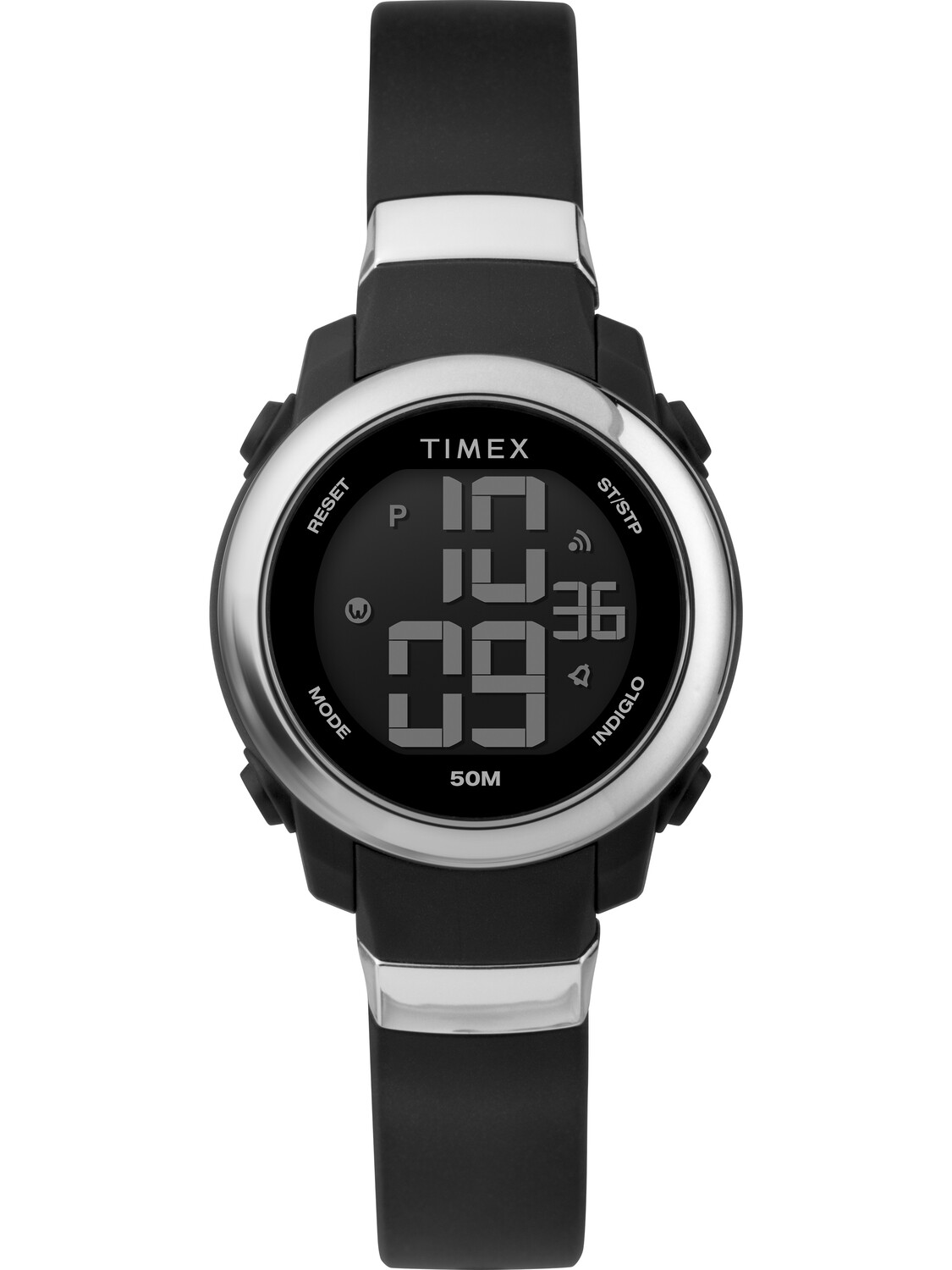Timex TW5M29300 DGTL Women's Digital 28mm Black Resin Strap Watch