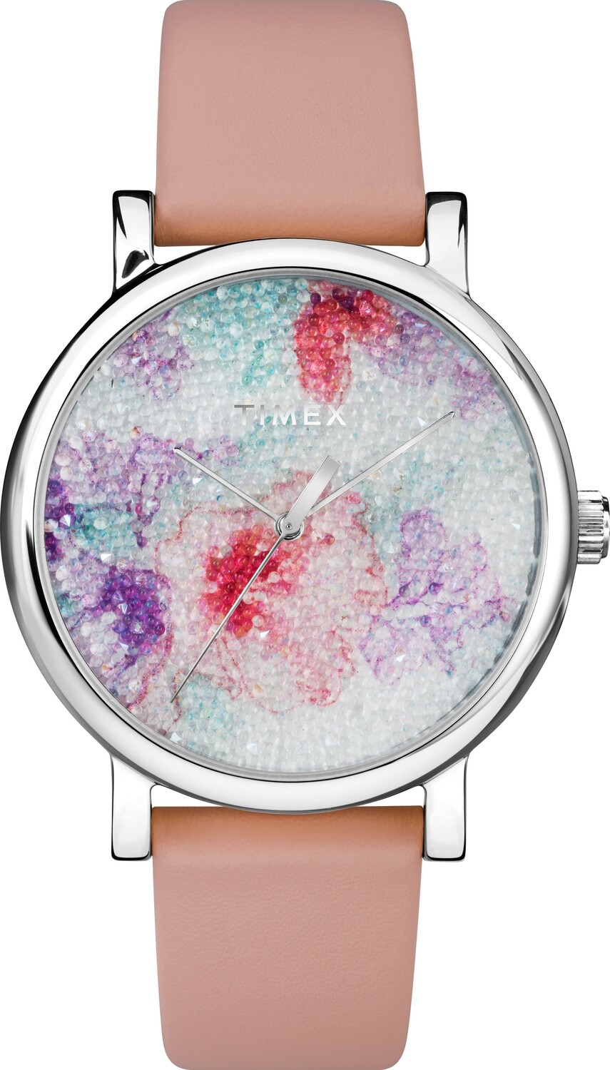 Timex TW2R84300 Crystal Bloom With Swarovski   Crystals 38mm Leather Strap Watch