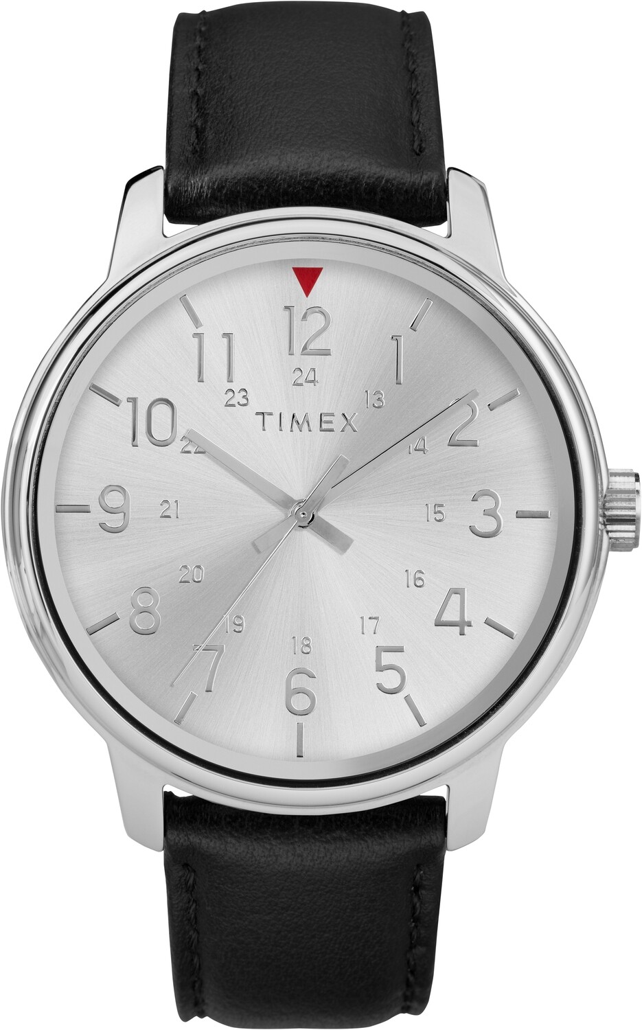 Timex TW2R85300 Men's Black Leather Strap Watch