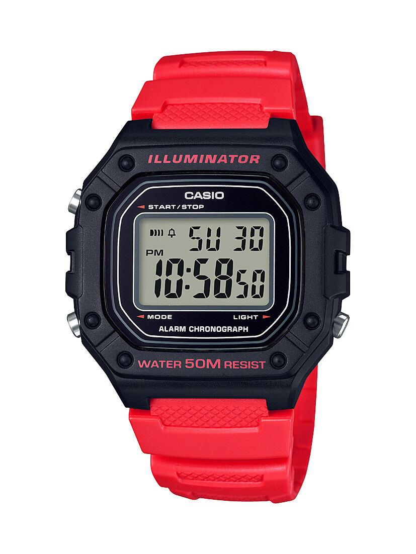 Casio Men's W218H-4B Orange Digital Watch