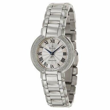 Bulova 96R167 Ladies Fairlawn Precisionist Mother of Pearl Diamond Bezel Bracelet Watch