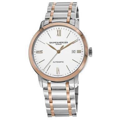Baume & Mercier Classima Rose Gold & Stainless Steel Silver Dial Automatic Men's Watch 10314
