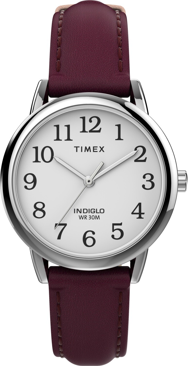 Timex Women's Easy Reader Quartz Dress Watch with Leather Strap
