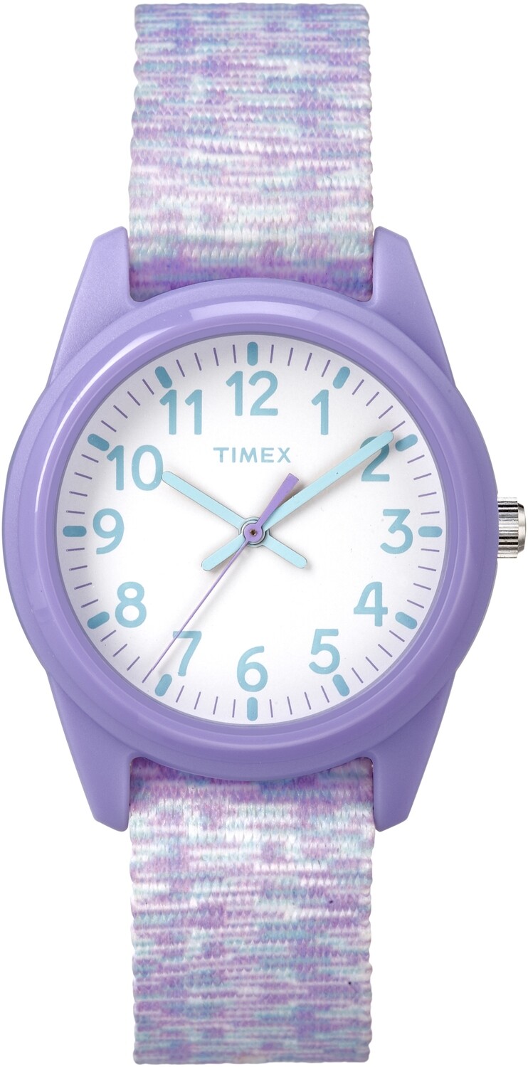 Timex Youth TW7C12200 Purple Nylon Strap Watch