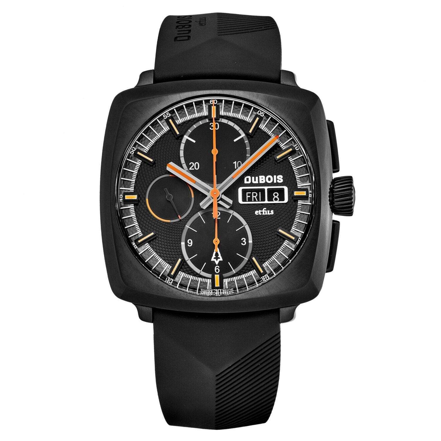 DuBois et Fils Men's DBF002-03 'Limited Edition' Black Chronograph Day-Date Automatic Watch