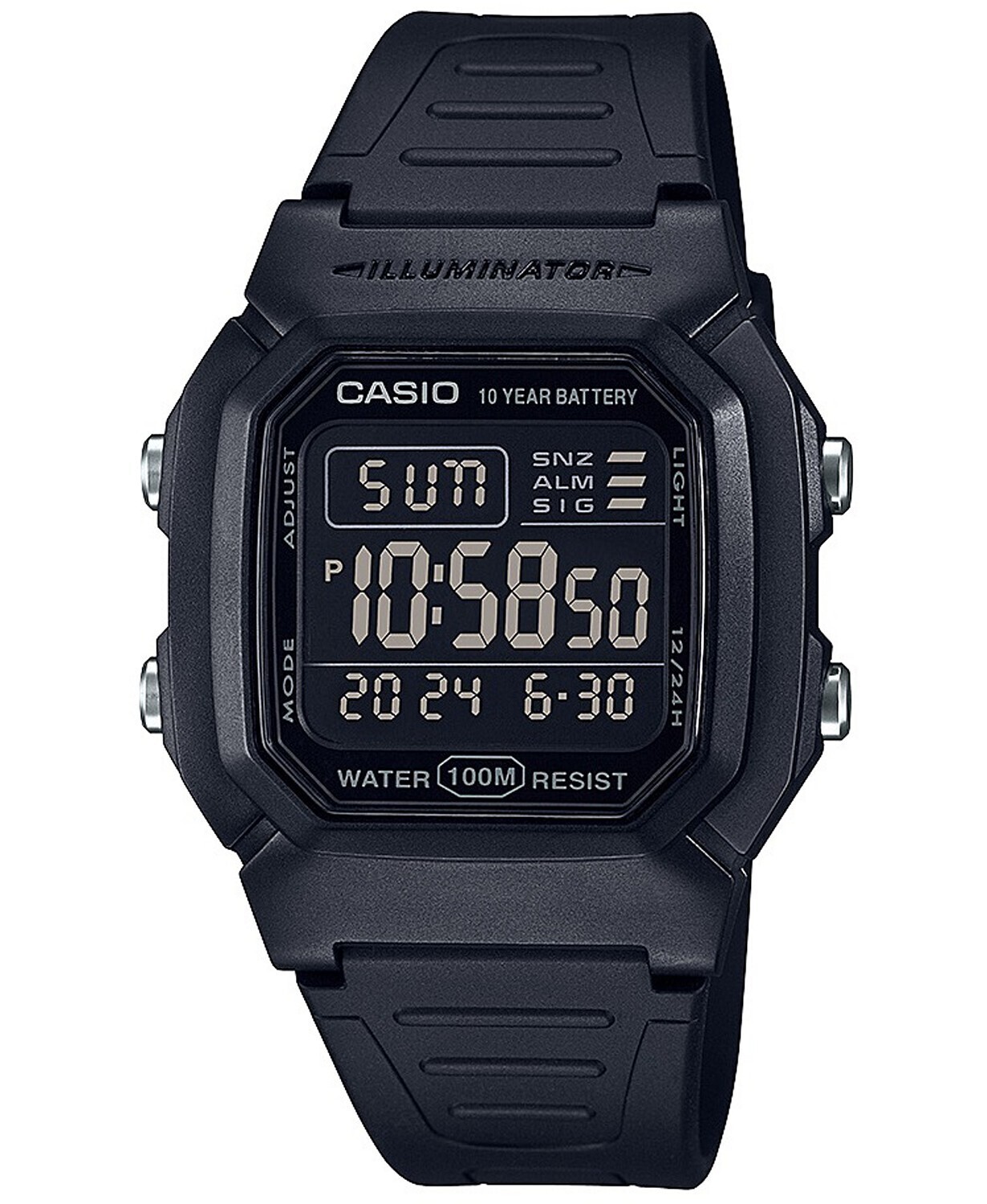 Casio Mens W800H-1BV Classic Digital Sport Watch