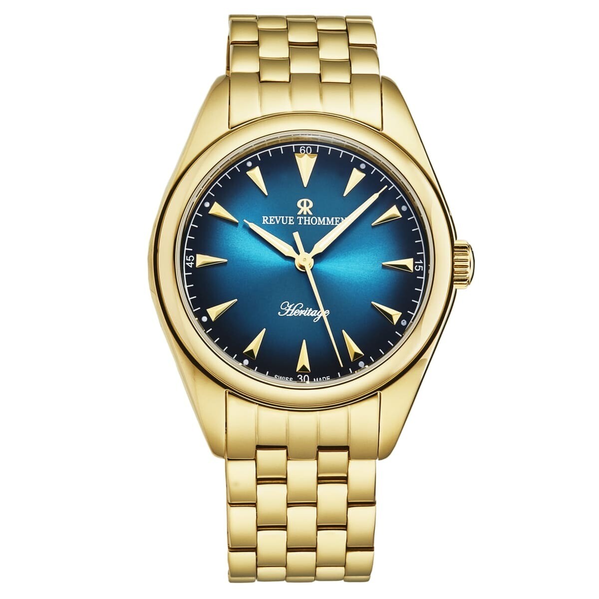 Revue Thommen Men's 'Heritage' Blue Dial Stainless Steel Bracelet Automatic Watch 21010.2115
