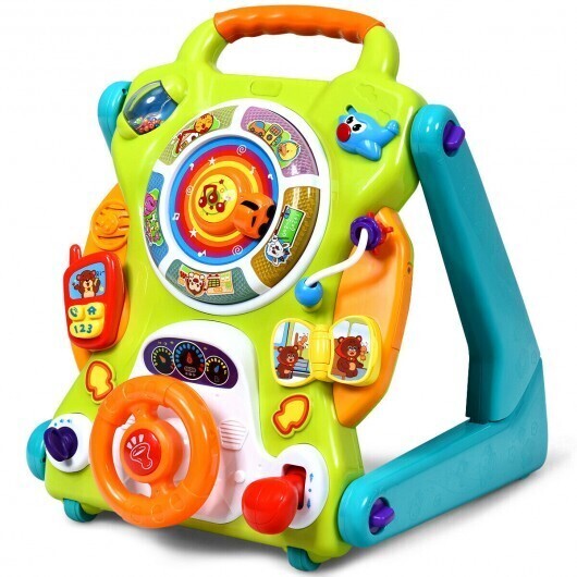 3-in-1 Kids Activity Sit to Stand Musical Learning Walker