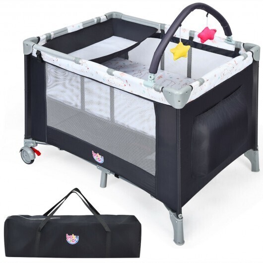 Portable Baby Playard Playpen Nursery Center with Mattress