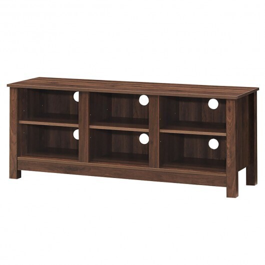 60 Inch  Entertainment TV Stand Cabinet-Brown - Color: Brown