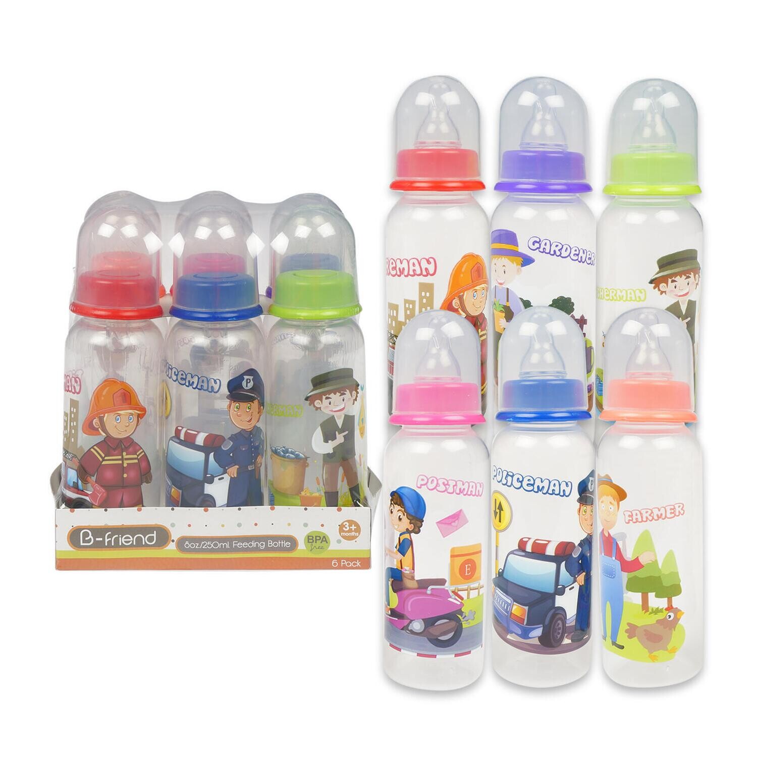 . Case of [12] Baby Bottle with Silicone - Everyday Heroes, 8 oz .