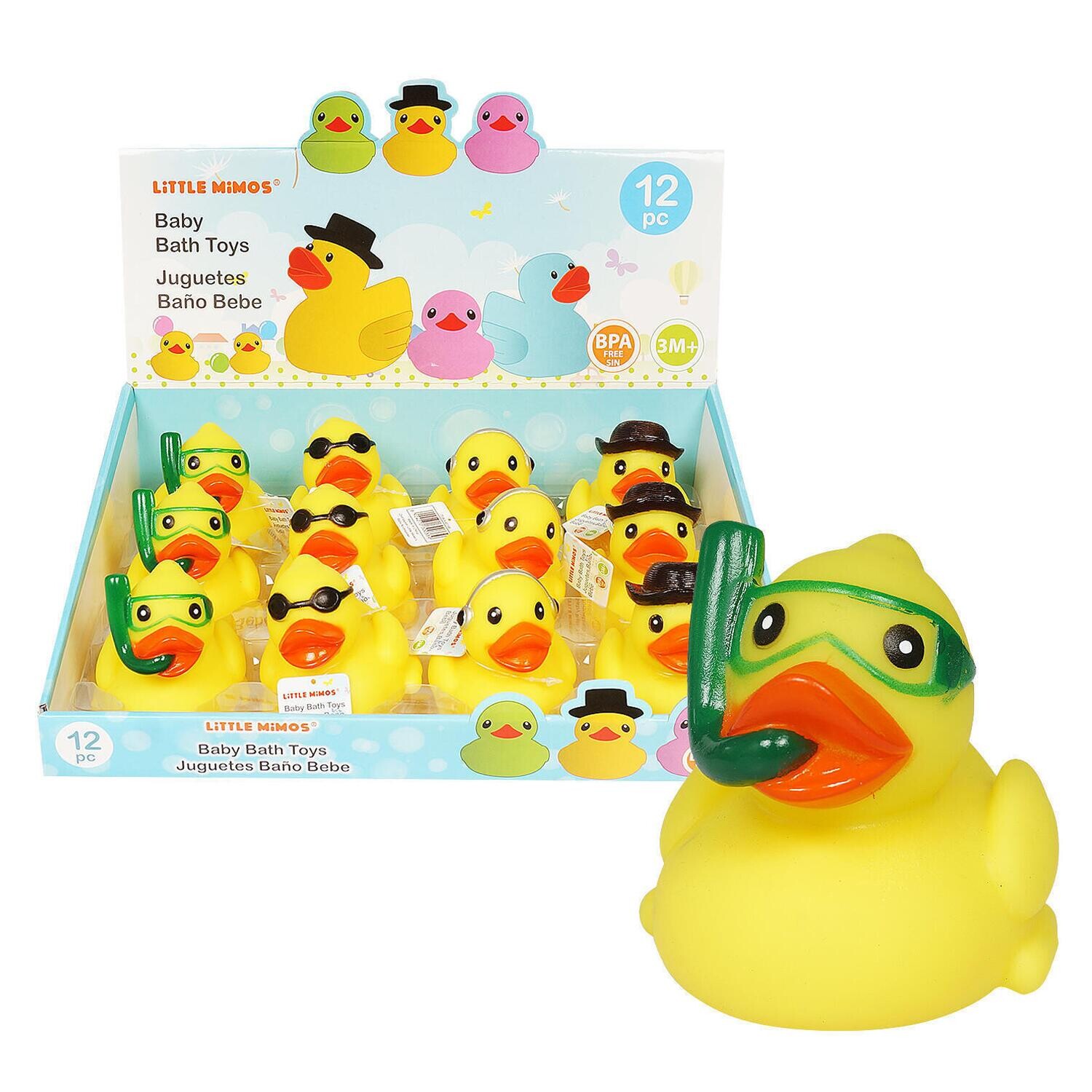 . Case of [96] Little Mimos Rubber Ducky Bath Toys - Countertop Display .