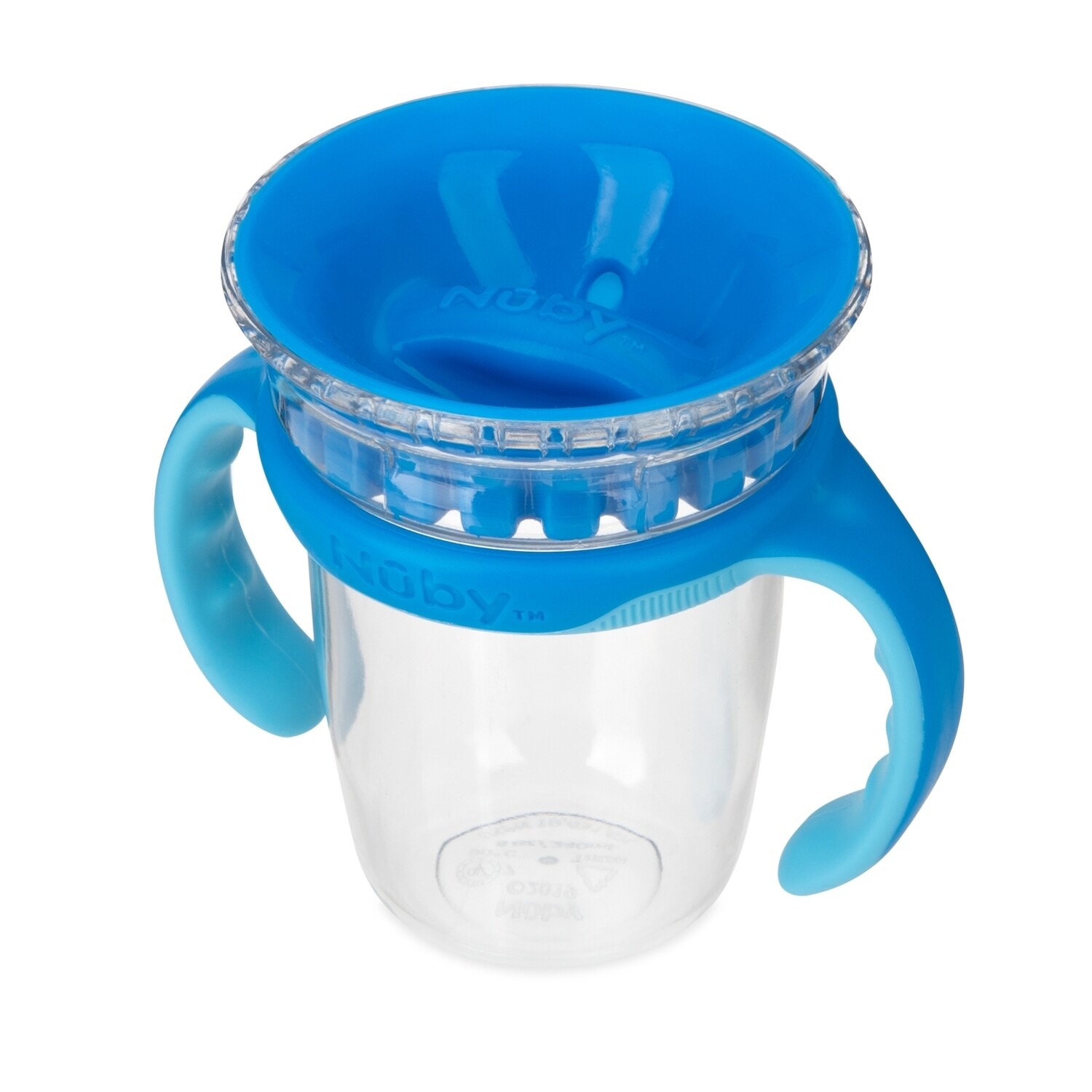 . Case of [48] Nuby Drinking Cups - 10 oz, 360 Rim Flow, Removable Handles .